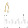 Thumbnail Image 1 of 14K Gold CZ Marquise Dangle Eyebrow Ring - 16G 5/16"