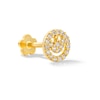 Thumbnail Image 0 of 14K Solid Gold CZ Smiley Face Stud - 18G 5/16"