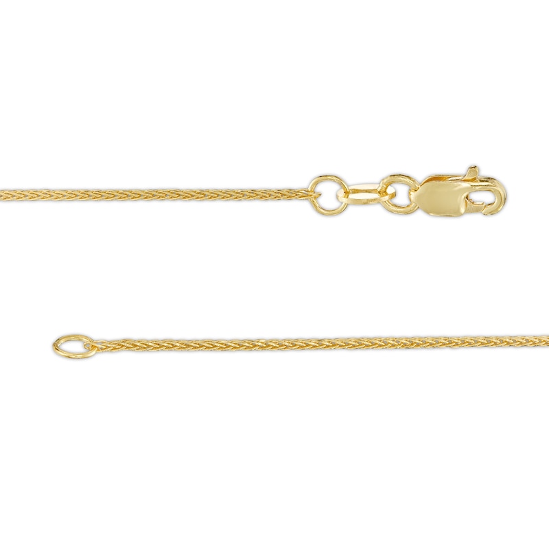 0.9mm Wheat Chain Necklace in 10K Solid Gold - 18"