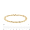 Thumbnail Image 1 of Made in Italy 6.35mm Cuban Chain Bracelet in Semi-Solid Sterling Silver with 10K Gold Plate - 8.5"