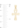 Thumbnail Image 1 of Puffed Ankh Cross Necklace Charm in 10K Gold