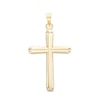 Thumbnail Image 0 of Small Rounded Cross Necklace Charm in 10K Hollow Gold