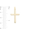 Thumbnail Image 1 of Small Rounded Cross Necklace Charm in 10K Hollow Gold