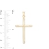 Thumbnail Image 1 of ​​​​​​​Small Tube Cross Necklace Charm in 10K Hollow Gold
