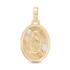 Thumbnail Image 0 of Our Lady of Guadalupe Medallion Necklace Charm in 10K Solid Tri-Tone Gold