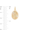 Thumbnail Image 1 of Our Lady of Guadalupe Medallion Necklace Charm in 10K Solid Tri-Tone Gold