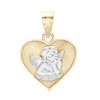 Thumbnail Image 0 of Guardian Angel Heart Two-Toned Necklace Charm in 10K Gold