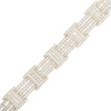 Thumbnail Image 0 of Cubic Zirconia Pavé Link Bracelet in Sterling Silver with 14K Gold Plate - 8.5"