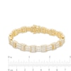 Thumbnail Image 1 of Cubic Zirconia Pavé Link Bracelet in Sterling Silver with 14K Gold Plate - 8.5"