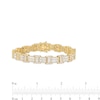Thumbnail Image 2 of Cubic Zirconia Pavé Link Bracelet in Sterling Silver with 14K Gold Plate - 8.5"