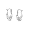 Thumbnail Image 0 of Butterfly Hoop Earrings in Hollow Sterling Silver