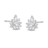 Thumbnail Image 0 of Cubic Zirconia Fancy Cluster Stud Earrings in Solid Sterling Silver