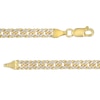 Thumbnail Image 1 of Made in Italy 4.7mm Diamond-Cut Double Curb Chain Bracelet in 10K Hollow Gold - 8.5"
