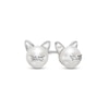 Thumbnail Image 0 of Cultured Freshwater Pearl Cat Stud Earrings in Semi-Solid Sterling Silver