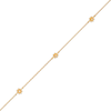 Thumbnail Image 0 of Cubic Zirconia Flower Station Chain Anklet in 10K Semi-Solid Gold - 10"