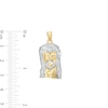 Thumbnail Image 1 of Diamond-Cut Jesus Head Two-Tone Necklace Charm in 10K Gold