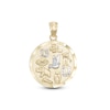 Thumbnail Image 0 of Small Luck Symbol Medallion Two-Tone Necklace Charm in 10K Gold