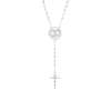 Thumbnail Image 0 of Diamond-Cut Beaded Lace Crucifix Rosary in Sterling Silver