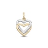 Thumbnail Image 0 of Interlocked Double Heart Two-Tone Necklace Charm in 10K Gold