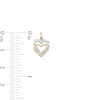 Thumbnail Image 1 of Interlocked Double Heart Two-Tone Necklace Charm in 10K Gold