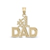 Thumbnail Image 0 of Diamond-Cut #1 Dad Necklace Charm in 10K Gold