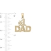 Thumbnail Image 1 of Diamond-Cut #1 Dad Necklace Charm in 10K Gold