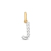Thumbnail Image 0 of Cubic Zirconia Small Pavé J Initial Necklace Charm in 10K Gold
