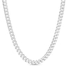 Thumbnail Image 0 of 5.2mm Miami Curb Chain Necklace in 10K Semi-Solid White Gold - 24"