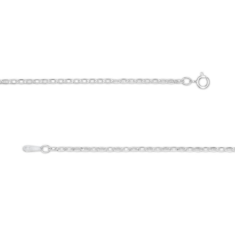 1.7mm Valentino Chain Necklace in 10K Hollow White Gold - 18"