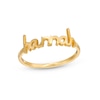 Thumbnail Image 0 of Lowercase Script Ring in Sterling Silver with 14K Gold