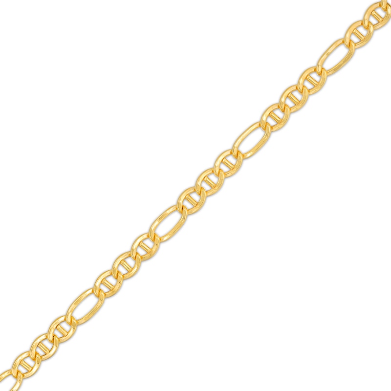 4.4mm Figarucci Chain Bracelet in 10K Hollow Gold Bonded Sterling Silver - 8.5"