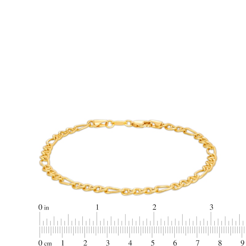4.4mm Figarucci Chain Bracelet in 10K Hollow Gold Bonded Sterling Silver - 8.5"