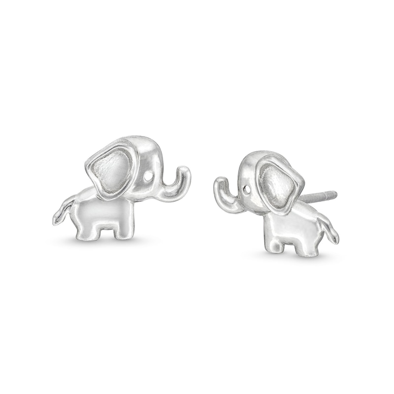 Child's Elephant Earrings in Sterling Silver