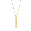 Thumbnail Image 0 of Engravable Four Sided Bar Personalized Necklace in Sterling Silver with 14K Gold Plate
