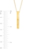Thumbnail Image 1 of Engravable Four Sided Bar Personalized Necklace in Sterling Silver with 14K Gold Plate