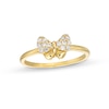 Thumbnail Image 0 of Child's Cubic Zirconia Butterfly Ring in 10K Solid Gold - Size 4