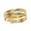 Thumbnail Image 0 of Engravable Wedding Band Ring Set in Sterling Silver with 14K Gold Plate (2 Rings)