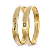 Thumbnail Image 3 of Engravable Wedding Band Ring Set in Sterling Silver with 14K Gold Plate (2 Rings)