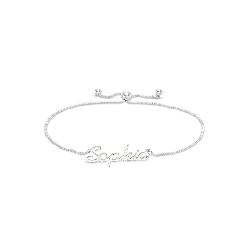 Personalized Name Bolo Bracelet in Sterling Silver - 7.5"