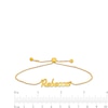 Thumbnail Image 2 of Personalized Name Bolo Bracelet in Sterling Silver with 14K Gold Plate - 7.5"