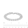 Thumbnail Image 1 of 1/6 CT. T.W. Diamond Link Chain Bracelet in Solid Sterling Silver - 7.5"