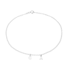 Thumbnail Image 0 of Sterling Silver Two Initial Charm Anklet