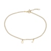 Thumbnail Image 0 of 14K Gold Plated Two Initial Charm Anklet