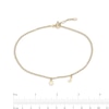 Thumbnail Image 2 of 14K Gold Plated Two Initial Charm Anklet