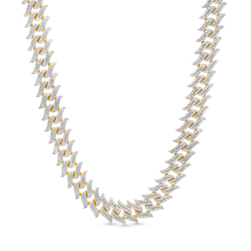 1 CT. T.W. Diamond Spike Link Necklace in Sterling Silver with 14K Gold Plate - 20"