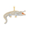 Thumbnail Image 0 of 1/2 CT. T.W. Diamond Alligator Necklace Charm in Sterling Silver with 14K Gold Plate