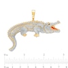 Thumbnail Image 1 of 1/2 CT. T.W. Diamond Alligator Necklace Charm in Sterling Silver with 14K Gold Plate