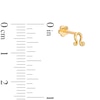 Thumbnail Image 1 of 14K Gold Leo Zodiac Stud - 18G 5/16"