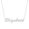 Thumbnail Image 0 of Simulated Sapphire Personalized Name Cable Chain Necklace in Sterling Silver - 18"