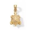 Thumbnail Image 0 of 10K Hollow Gold Puff Turtle Necklace Charm